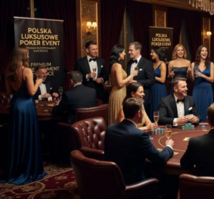 Luksusowa atmosfera pokerowego wieczoru eventowego