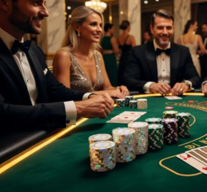 Ekskluzywny stół blackjack dla VIP podczas prywatnej imprezy
